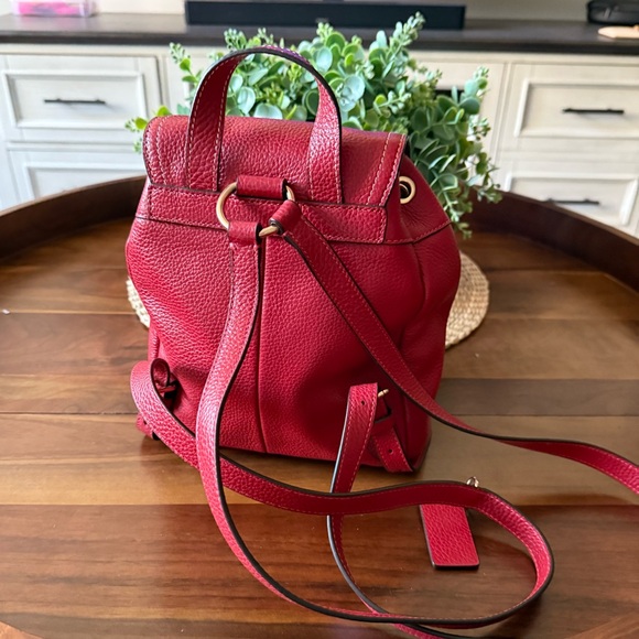 Coach Mini Red Leather Backpack - Picture 2 of 2